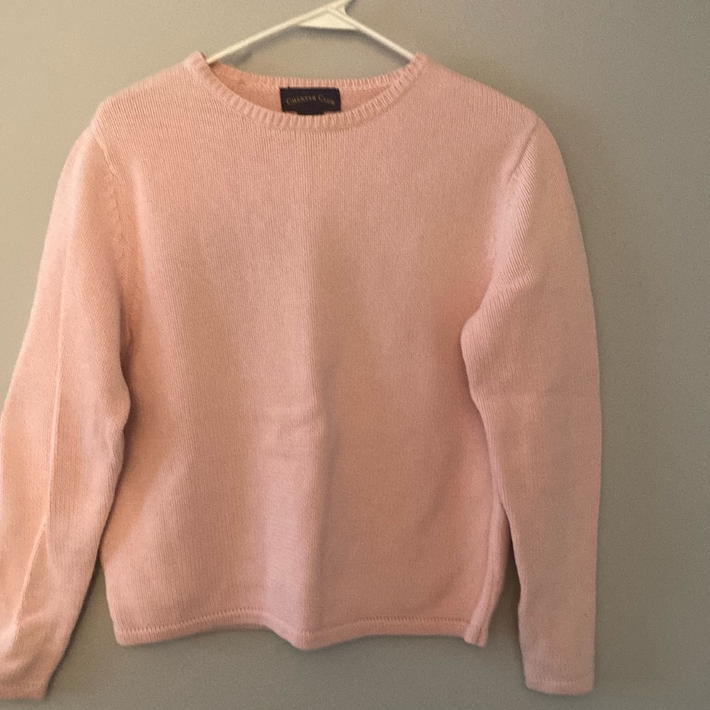 Charter Club sweater, light Pink, medium,